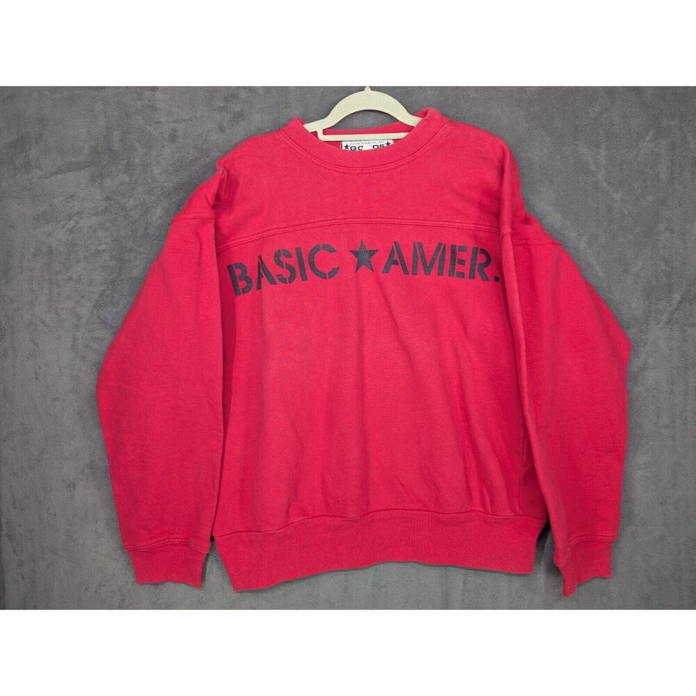 Basic American Goods Sweatshirt XL Red Crew Vintage